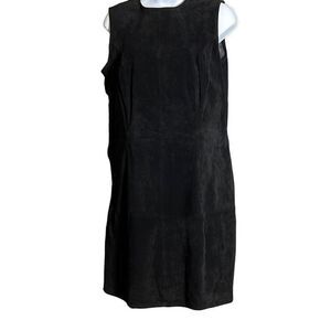 Guiliana Rancic Women's Sleeveless Back Cutout Suede Black Mini Dress 10